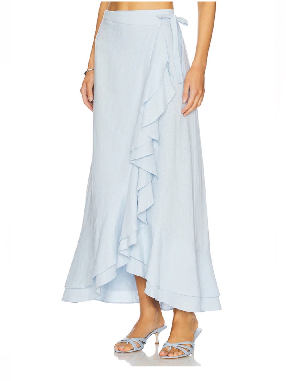 Rosewater House Golestan Ruffle Skirt in Blue XS/S